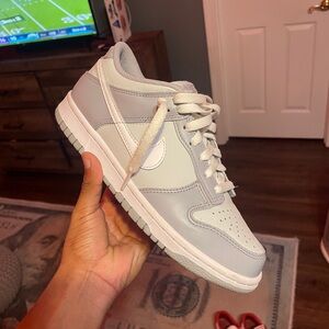 Nike Gray and White Sneakers